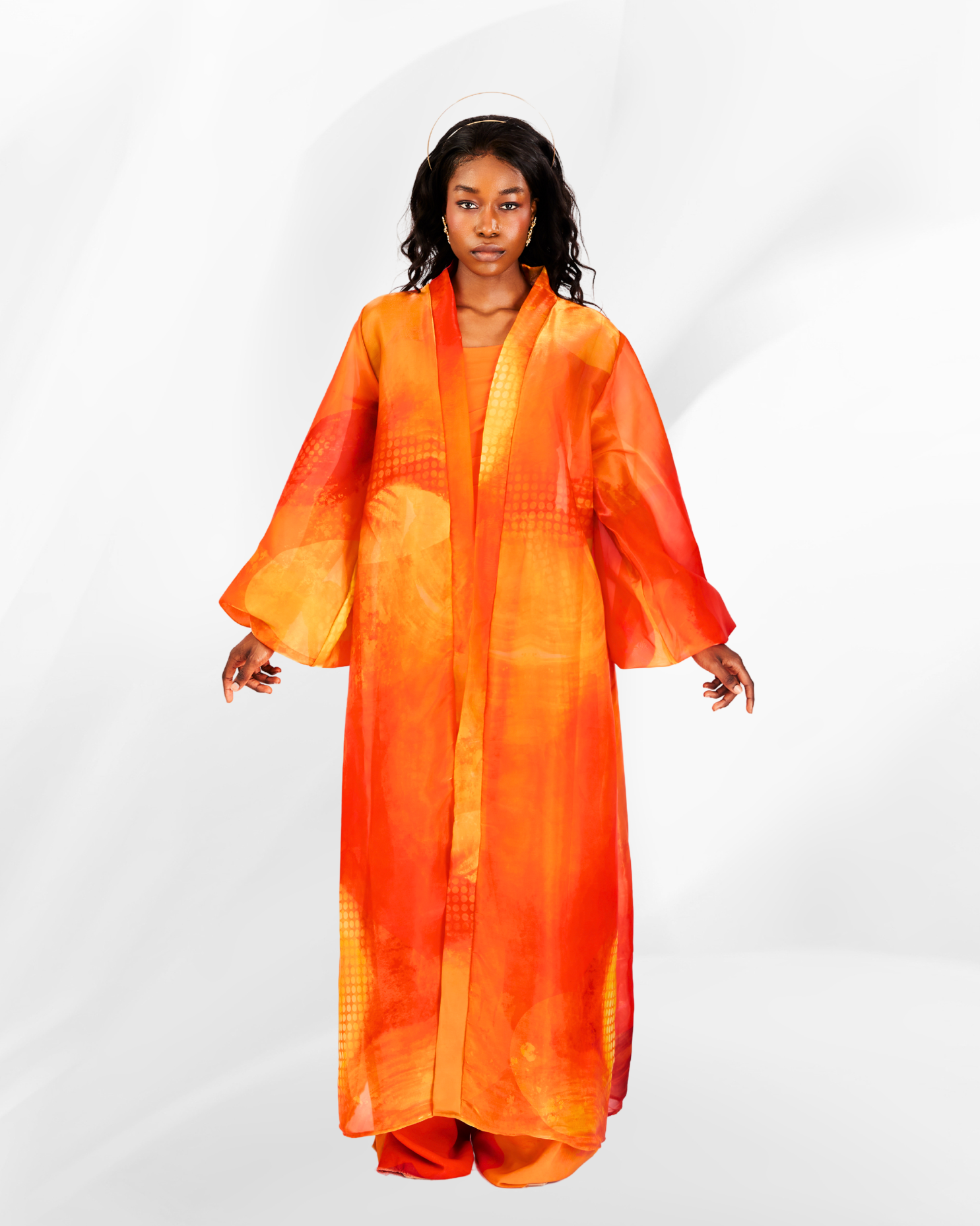 Hana Organza Duster in the Òòrùn Print