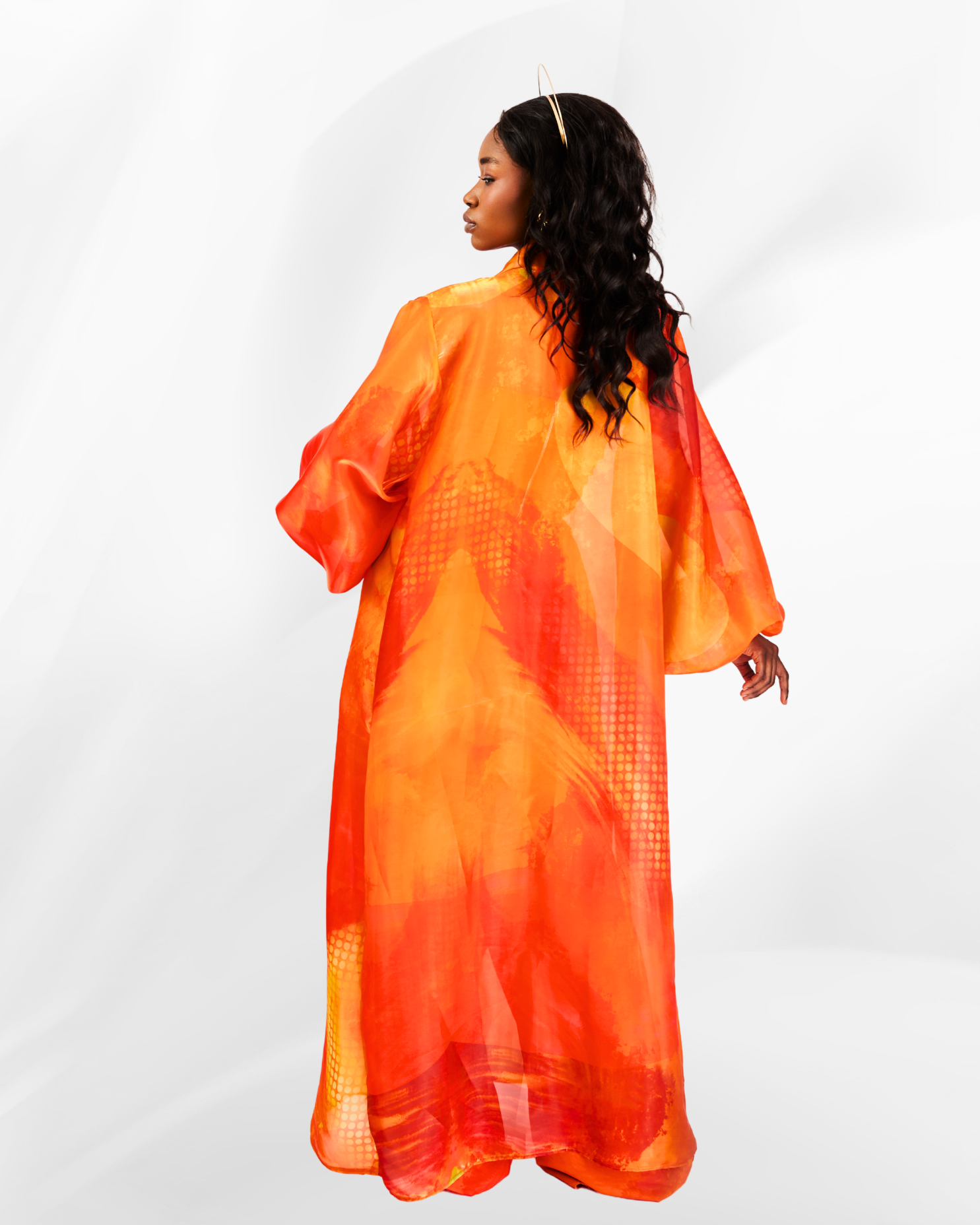 Hana Organza Duster in the Òòrùn Print