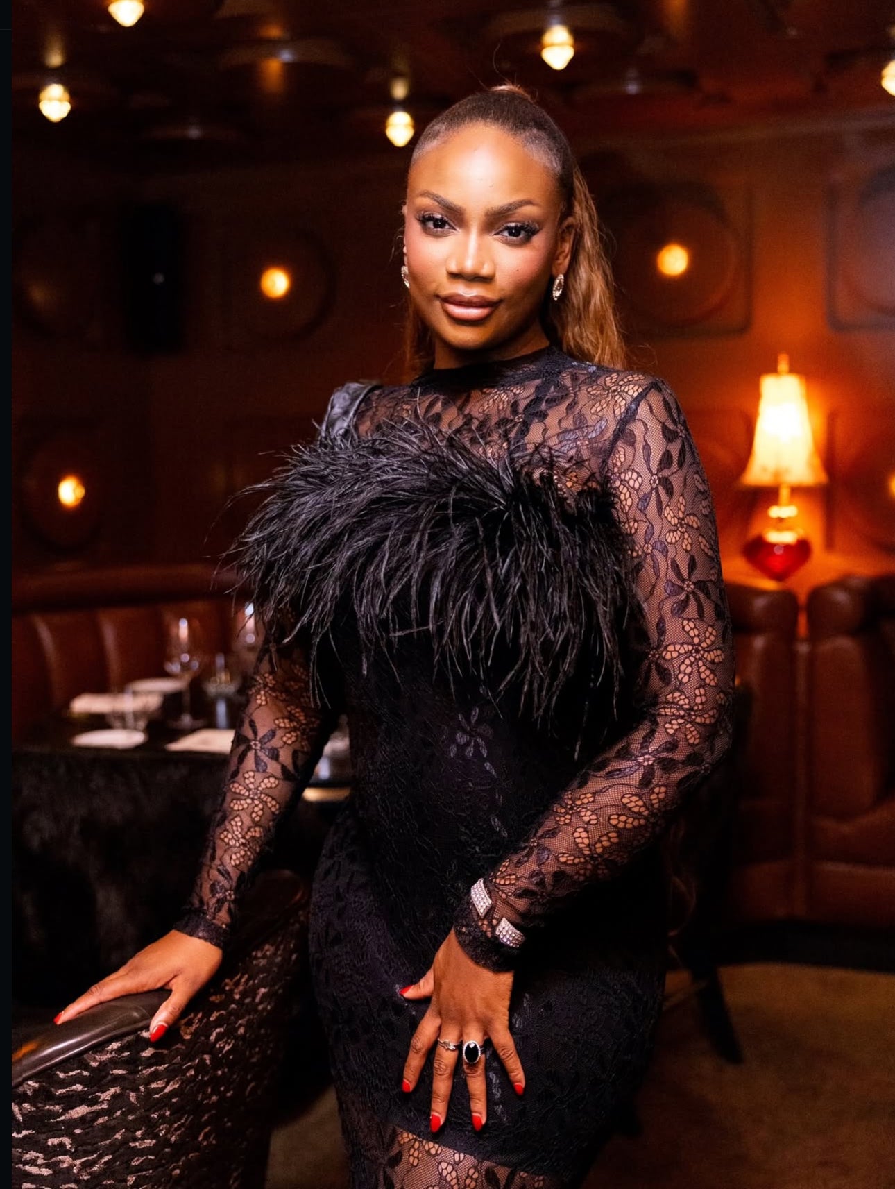 Aega Maxi Lace Dress in Noir – OAMA