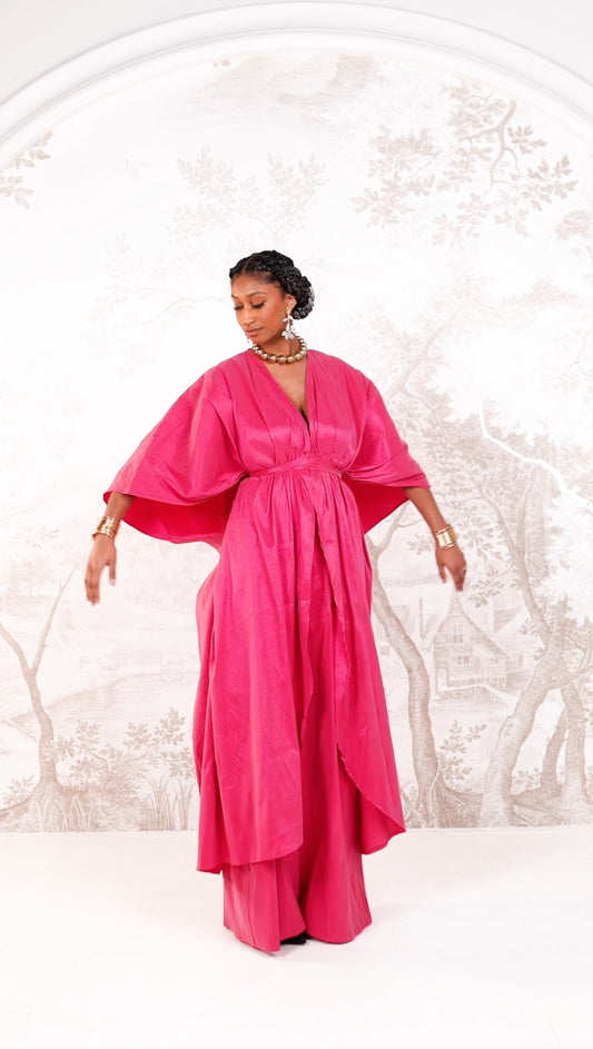 Nigo Kaftan Set- Fuchsia