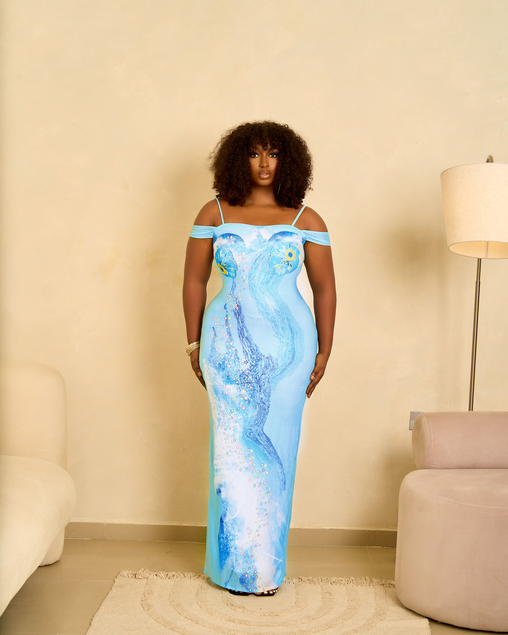 DIZA DRESS- SKY