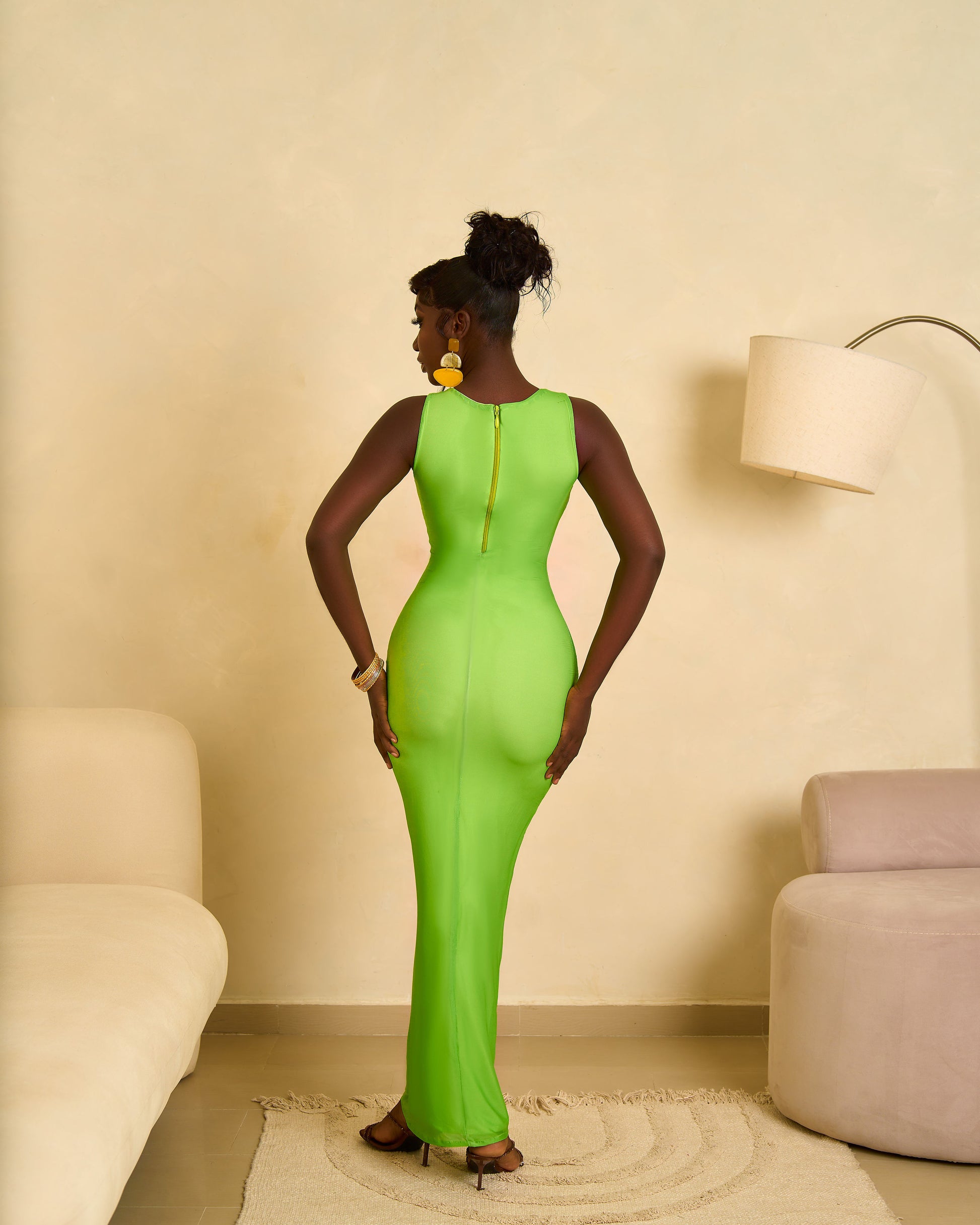 LELA DRESS- LIME
