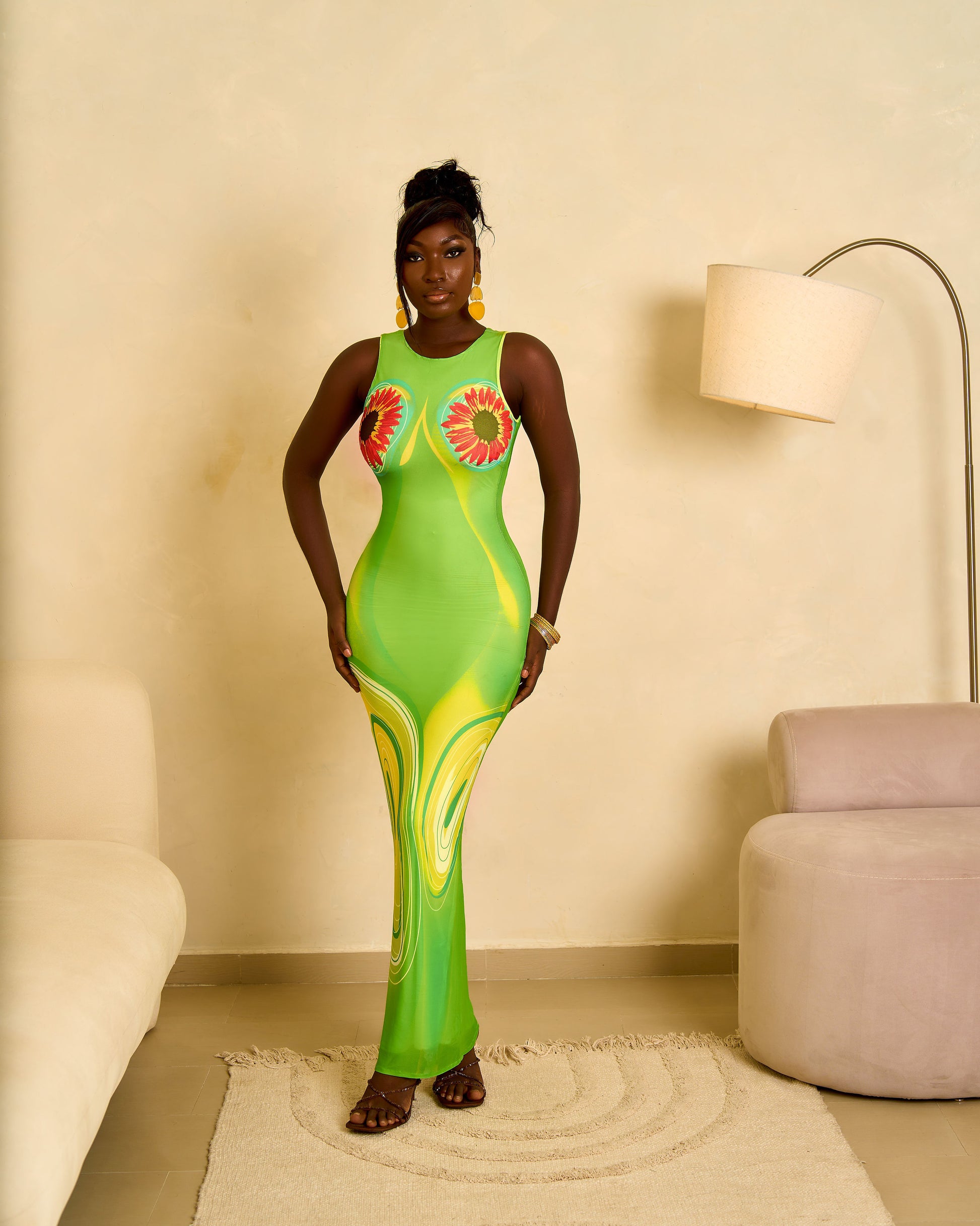 LELA DRESS- LIME