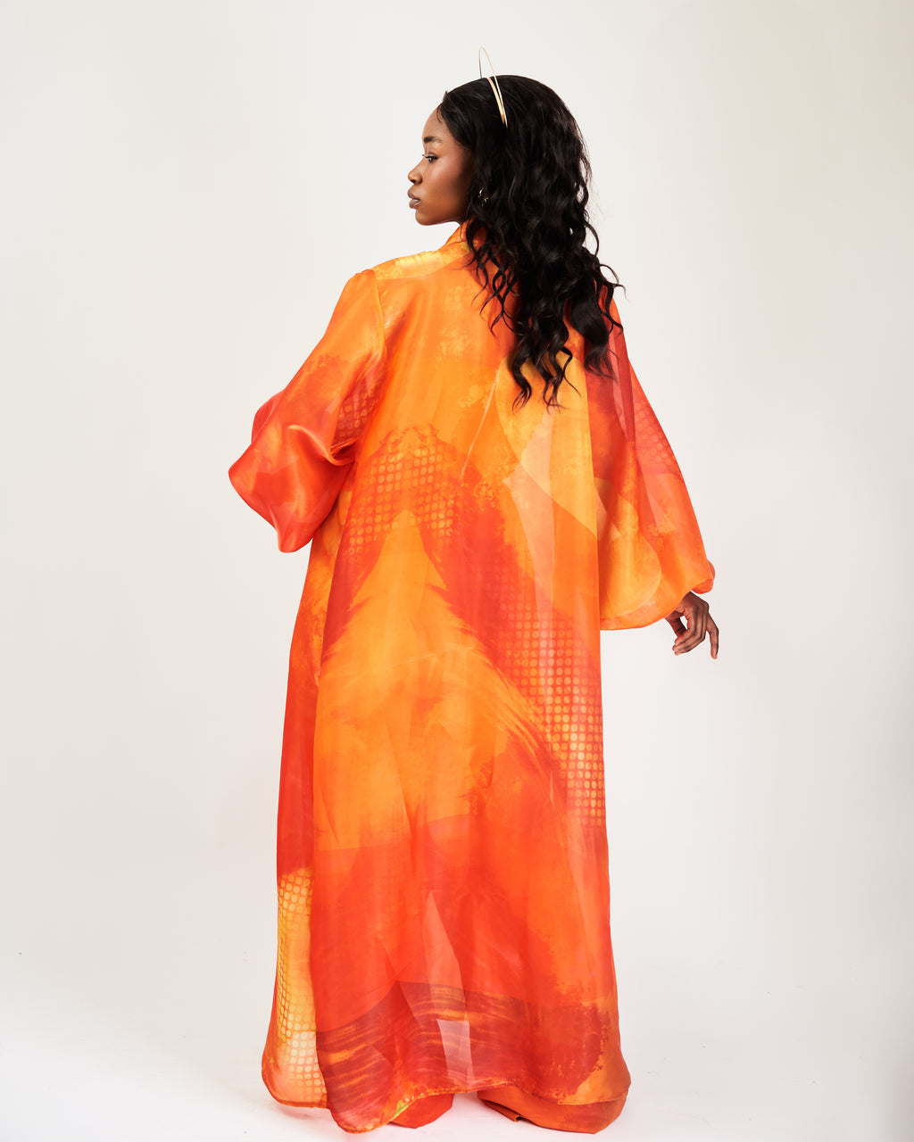 Hana Organza Duster in the Òòrùn Print