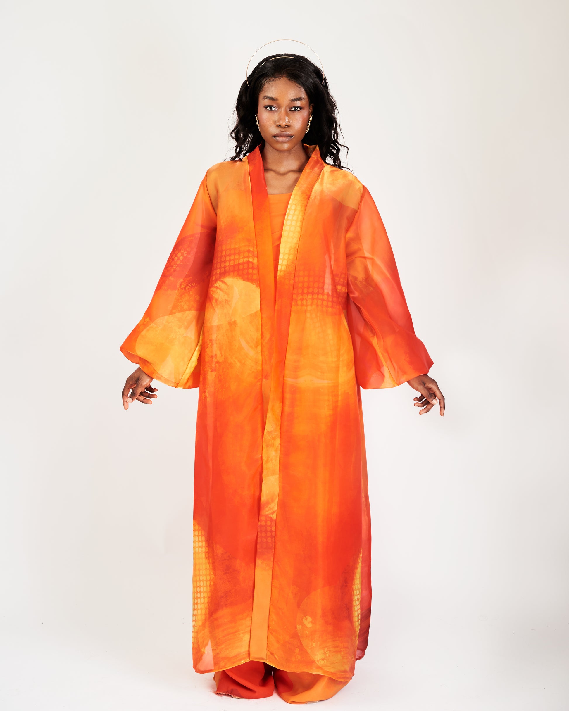 Hana Organza Duster in the Òòrùn Print